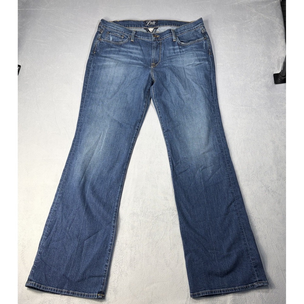 Lucky Brand By Gene Montesano Short Inseam  Jeans Women's Size 18 Blue boot cut